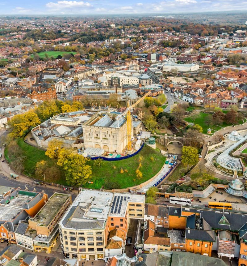 Mesmerizing view of the cityscape of Norwich, England A mesmerizing view of the cityscape of Norwich, England